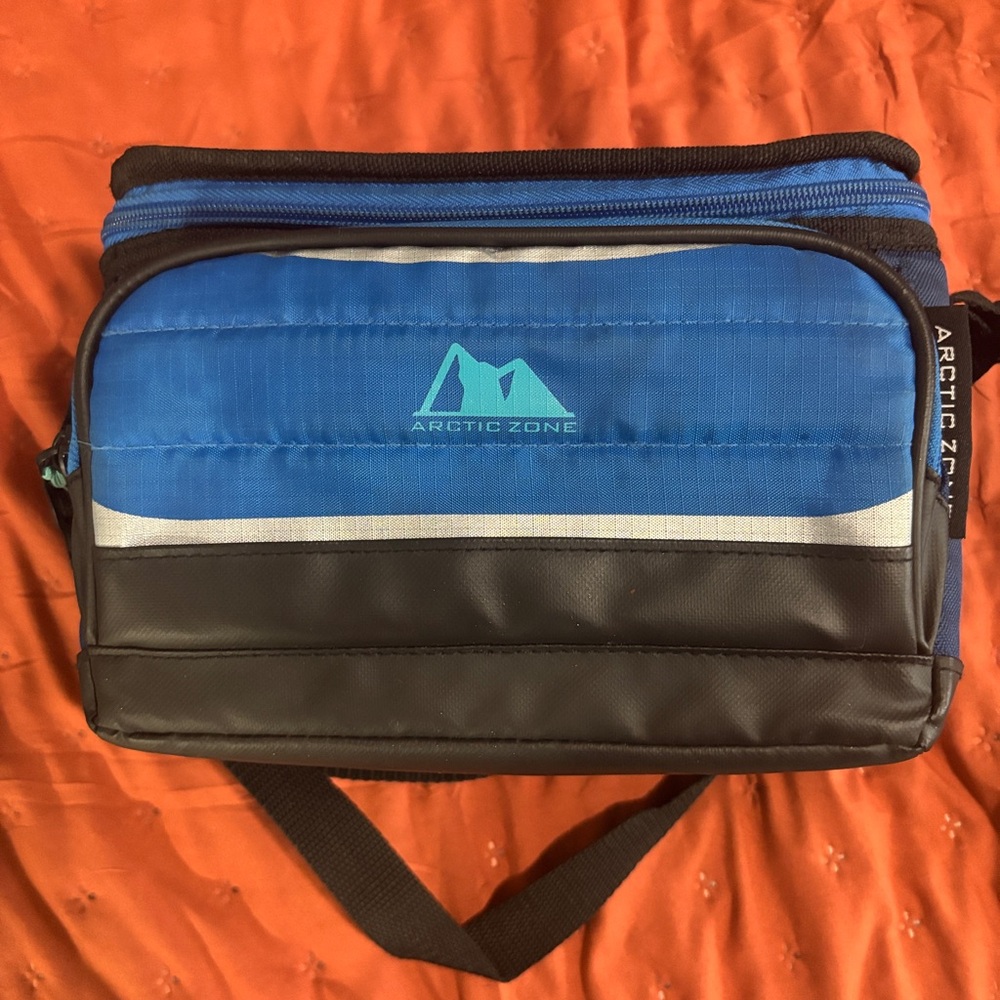 Blue and Black Men's Bag